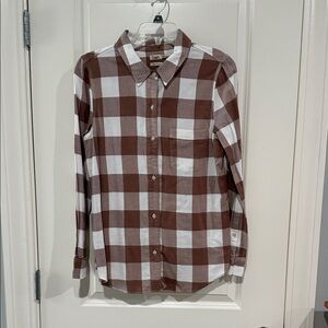 Faherty Mauve and White Checkered Women’s Shirt